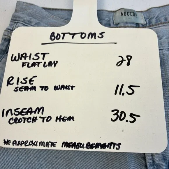 Agolde Minka Jeans Wide Leg High Rise Cargo Pockets Light Wash Denim 27 - Picture 11 of 11